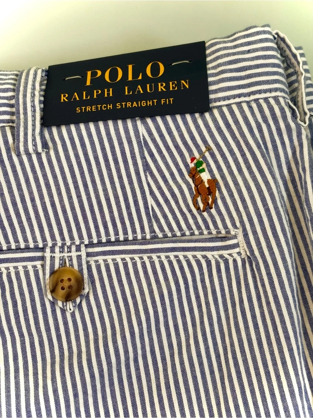 Polo by Ralph Lauren Navy and White Striped Men’s Pants